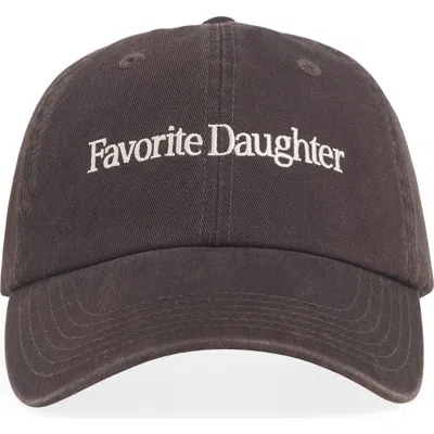 Favorite Daughter Classic Logo Cotton Twill Baseball Cap In Brown