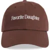 Favorite Daughter Classic Logo Cotton Twill Baseball Cap In Brown / White