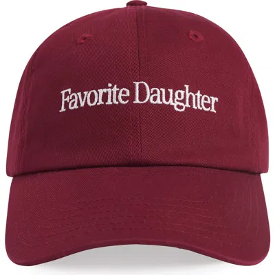 Favorite Daughter Classic Logo Cotton Twill Baseball Cap In Green