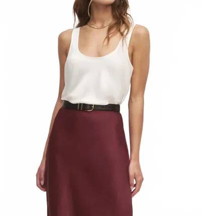 Favorite Daughter Clean Cut Tank Top In Ivory In Burgundy