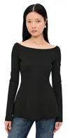 Favorite Daughter The Cold Shoulder Top In Black