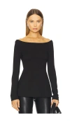 Favorite Daughter Cold Shoulder Top In Black