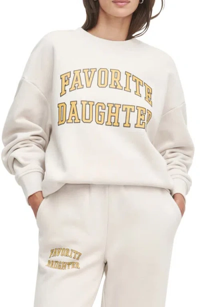 Favorite Daughter Collegiate Cotton Blend Sweatshirt In Neutral