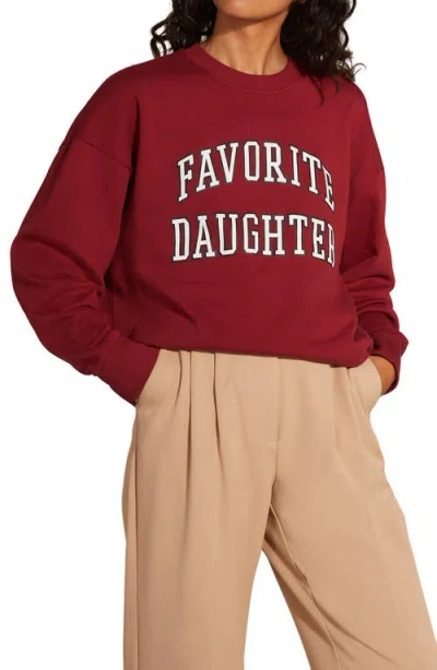Favorite Daughter Collegiate Cotton Blend Sweatshirt In Animal Print