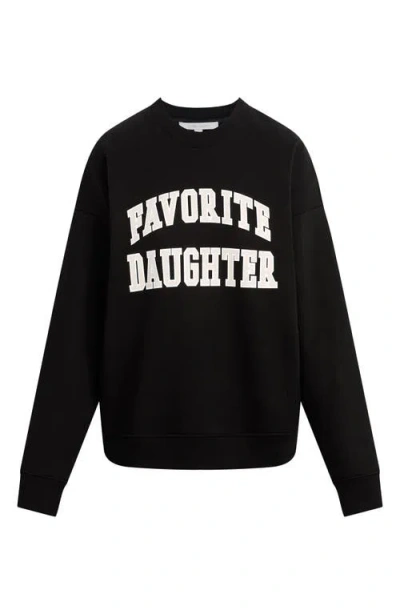 Favorite Daughter Collegiate Cotton Blend Sweatshirt In Black