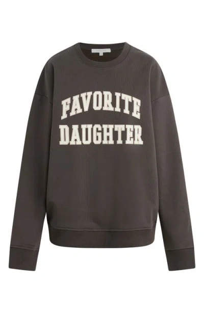 Favorite Daughter Collegiate Cotton Blend Sweatshirt In Black