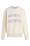 Favorite Daughter Collegiate Cotton Blend Sweatshirt In Gardenia
