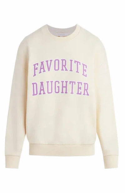 Favorite Daughter Collegiate Cotton Blend Sweatshirt In Gardenia