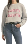 Favorite Daughter Collegiate Cotton Graphic Sweatshirt In Heather Grey