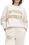 Favorite Daughter Collegiate Cotton Blend Sweatshirt In Metallic