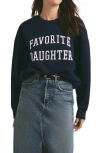 FAVORITE DAUGHTER COLLEGIATE COTTON BLEND SWEATSHIRT