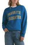 Favorite Daughter Collegiate Cotton Blend Sweatshirt In Sapphire