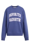 Favorite Daughter Collegiate Cotton Blend Sweatshirt In Venetian Blue