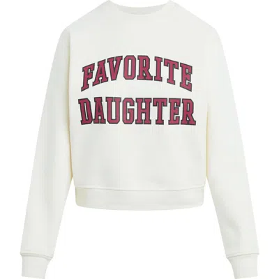 Favorite Daughter Collegiate Cotton Blend Sweatshirt In White