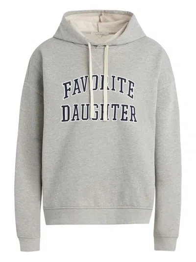 Favorite Daughter Collegiate-logo Hoodie In Gray