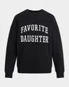 Favorite Daughter Collegiate Cotton Blend Sweatshirt In Black W White