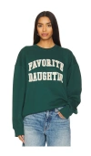 Favorite Daughter Collegiate Sweatshirt In Dark Green