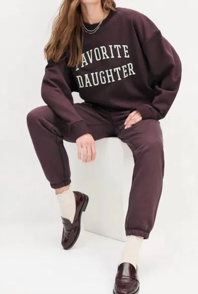 Favorite Daughter Collegiate Sweatshirt In Brown