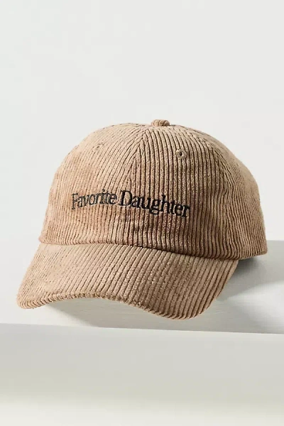 Favorite Daughter Corduroy Baseball Cap In Sand