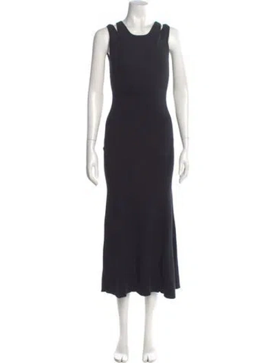 Pre-owned Favorite Daughter Cowl Neck Long Dress In Black