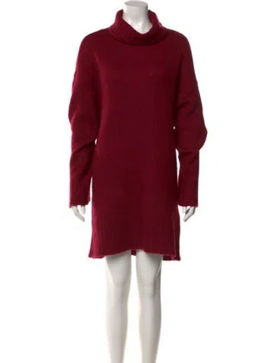 Pre-owned Favorite Daughter Cowl Neck Sweater In Burgundy