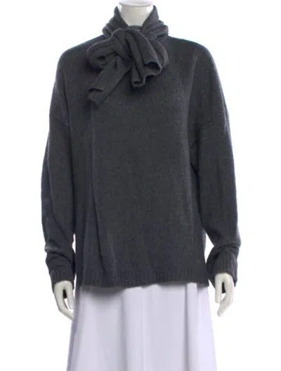 Pre-owned Favorite Daughter Cowl Neck Sweater In Gray