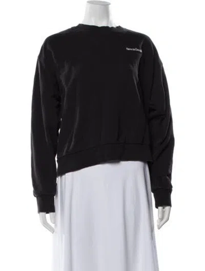 Pre-owned Favorite Daughter Crew Neck Long Sleeve Sweatshirt In Black