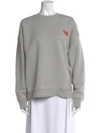 Pre-owned Favorite Daughter Crew Neck Long Sleeve Sweatshirt In Gray