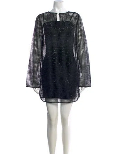 Pre-owned Favorite Daughter Crew Neck Mini Dress W/ Tags In Black