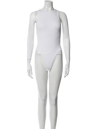 Pre-owned Favorite Daughter Crew Neck Sleeveless Bodysuit In Neutral