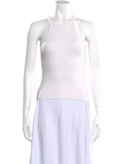 Pre-owned Favorite Daughter Crew Neck Sleeveless Top In White