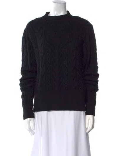Pre-owned Favorite Daughter Crew Neck Sweater In Black
