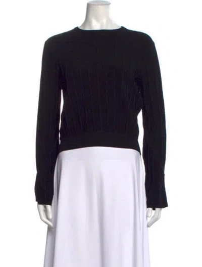 Pre-owned Favorite Daughter Crew Neck Sweater In Black