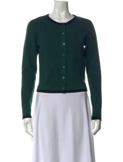 Pre-owned Favorite Daughter Crew Neck Sweater In Black/green