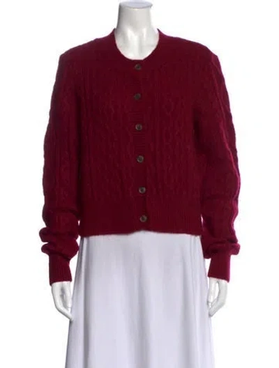 Pre-owned Favorite Daughter Crew Neck Sweater In Burgundy