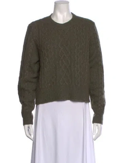 Pre-owned Favorite Daughter Crew Neck Sweater In Green