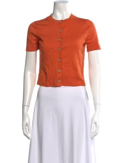 Pre-owned Favorite Daughter Crew Neck Sweater In Orange