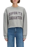 Favorite Daughter Cropped Collegiate Sweatshirt In Gray