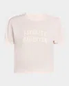 Favorite Daughter Cropped Collegiate T-shirt In Neutral