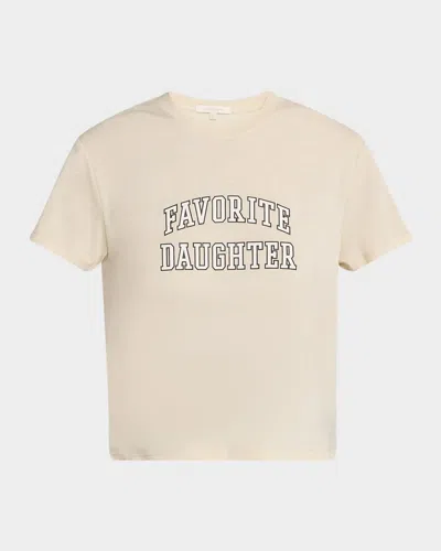 Favorite Daughter Cropped Collegiate T-shirt In Multi