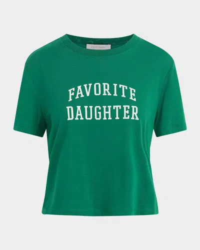 Favorite Daughter Cropped Collegiate T-shirt In Multi