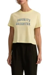 Favorite Daughter Cropped Collegiate Tee In Nude