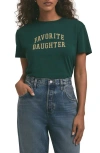 Favorite Daughter Cropped Collegiate Tee In Green