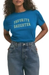 Favorite Daughter Cropped Collegiate Tee In Sapphire