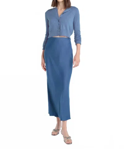 Favorite Daughter Cropped Rebecca Cardigan In River Blue