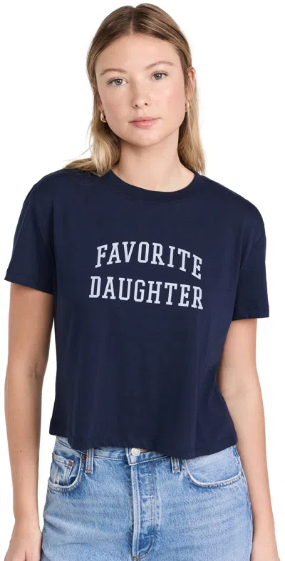 Favorite Daughter Cropped Tee Navy