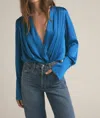 Favorite Daughter Date Blouse In Sapphire In Blue