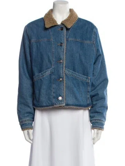 Pre-owned Favorite Daughter Denim Jacket In Blue