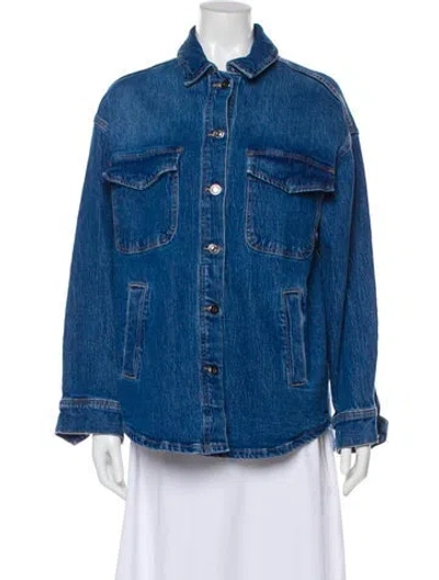 Pre-owned Favorite Daughter Denim Jacket In Blue