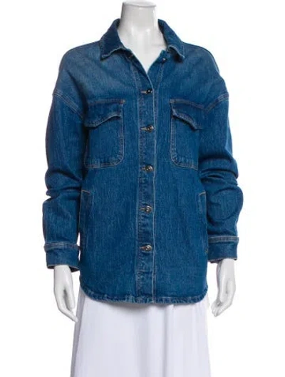 Pre-owned Favorite Daughter Denim Jacket In Blue